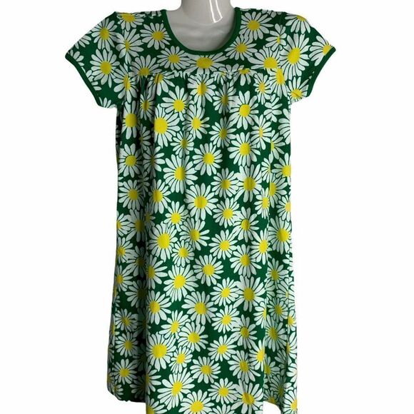 Hanna Andersson Floral Babydoll Dress 10 Green - Picture 2 of 5